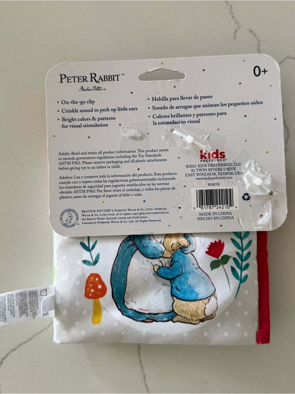 Peter Rabbit Soft Baby Book Teether - Picture 2 of 2